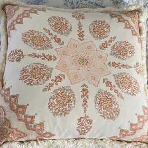 2X Home Couture For Quadrille “Persepolis”  Melon ,Camel Linen Custom Covers